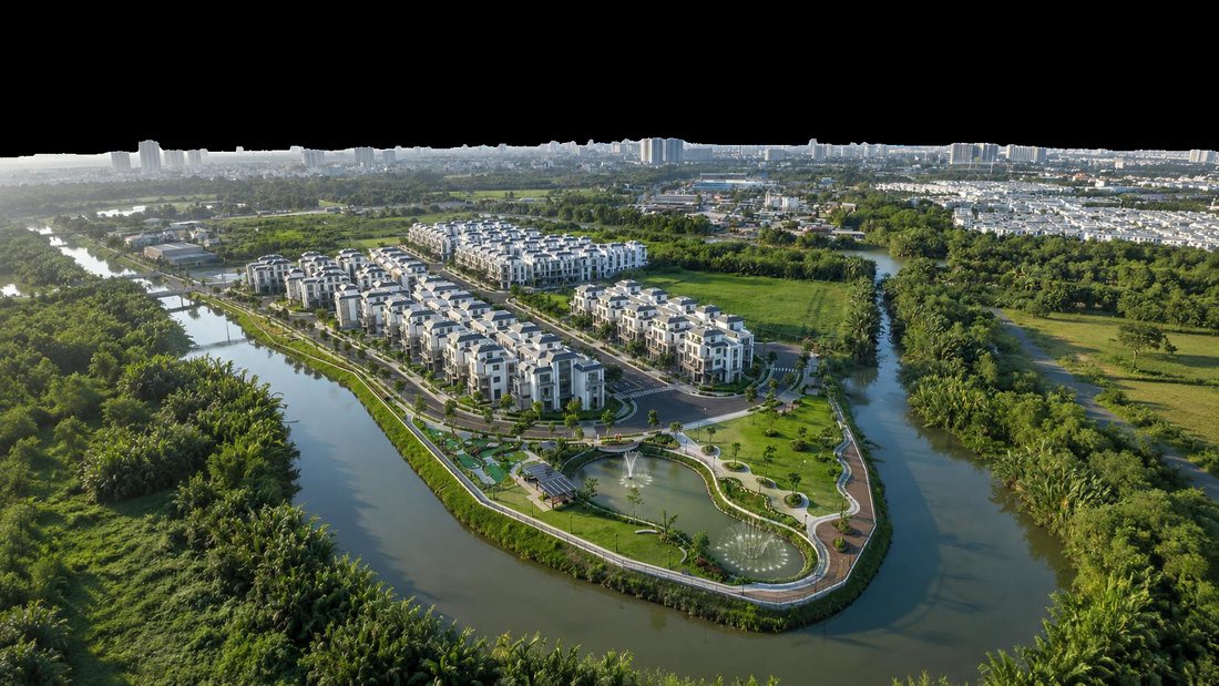 Toàn cảnh 9ha mảng xanh ven sông khu đô thị Gladia