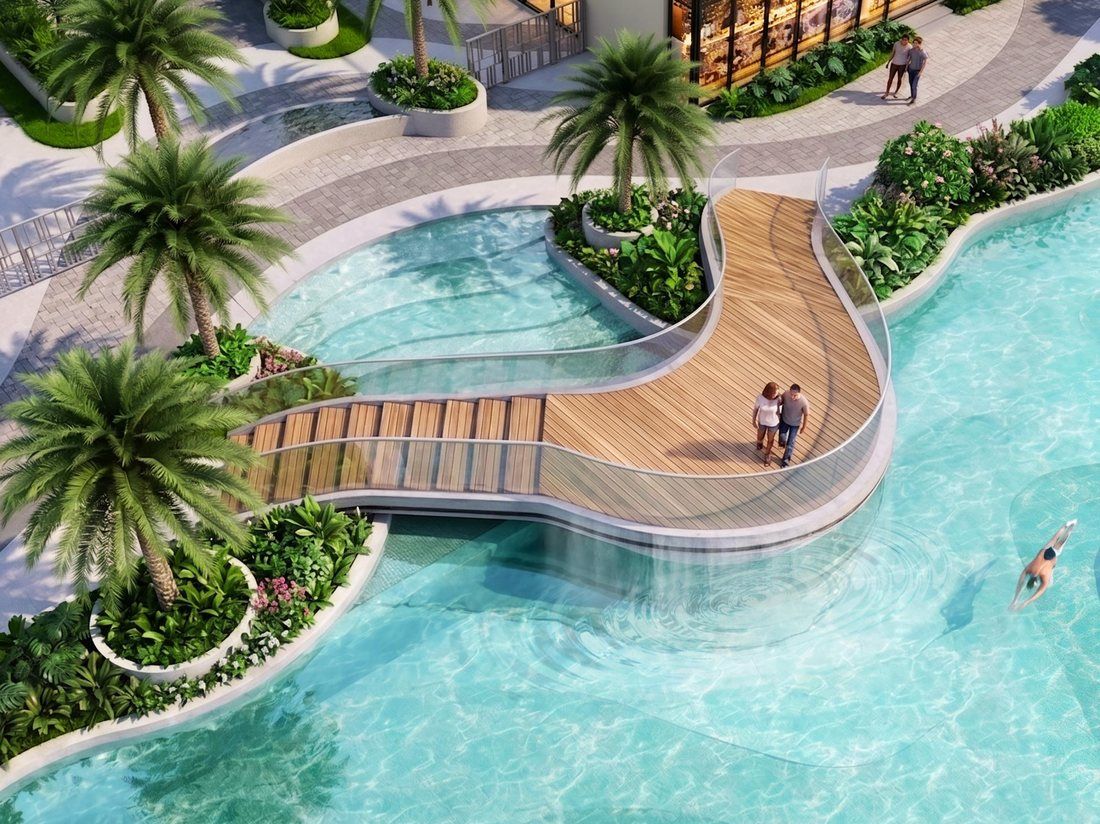 Hồ Bơi Ngân Hà 50m và cầu bộ hành Gladia Heights