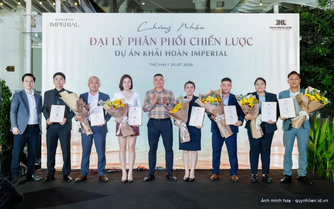 Khải Hoàn Land trao chứng nhận cho các đại lý chiến lược dự án Khải Hoàn Imperial